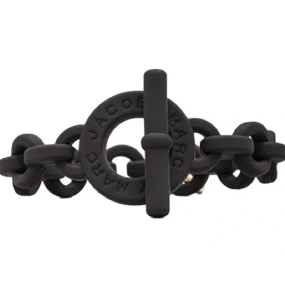 NWT Marc By Marc Jacobs Black Toggle Clasp Bracelet - Picture 1 of 3